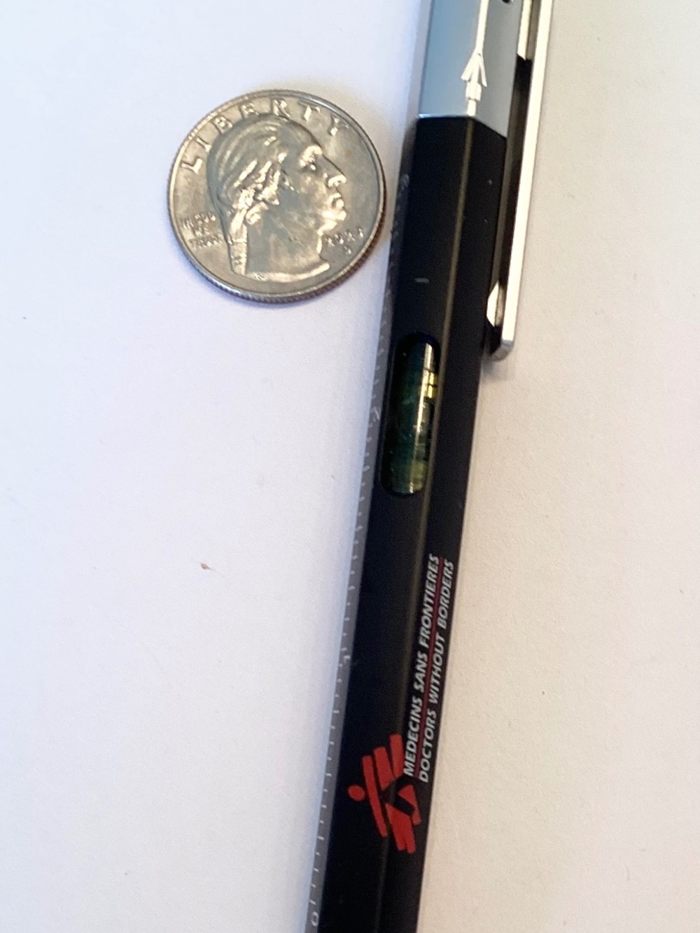 Nice! Black pen with inches and centimeters measurements… black ink